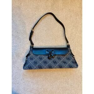 Dooney and Bourke shoulder bag dark blue and black. excellent condition